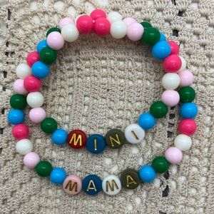 NWT Handmade Mama & mini stretchy bracelet set of two for mom and daughter
